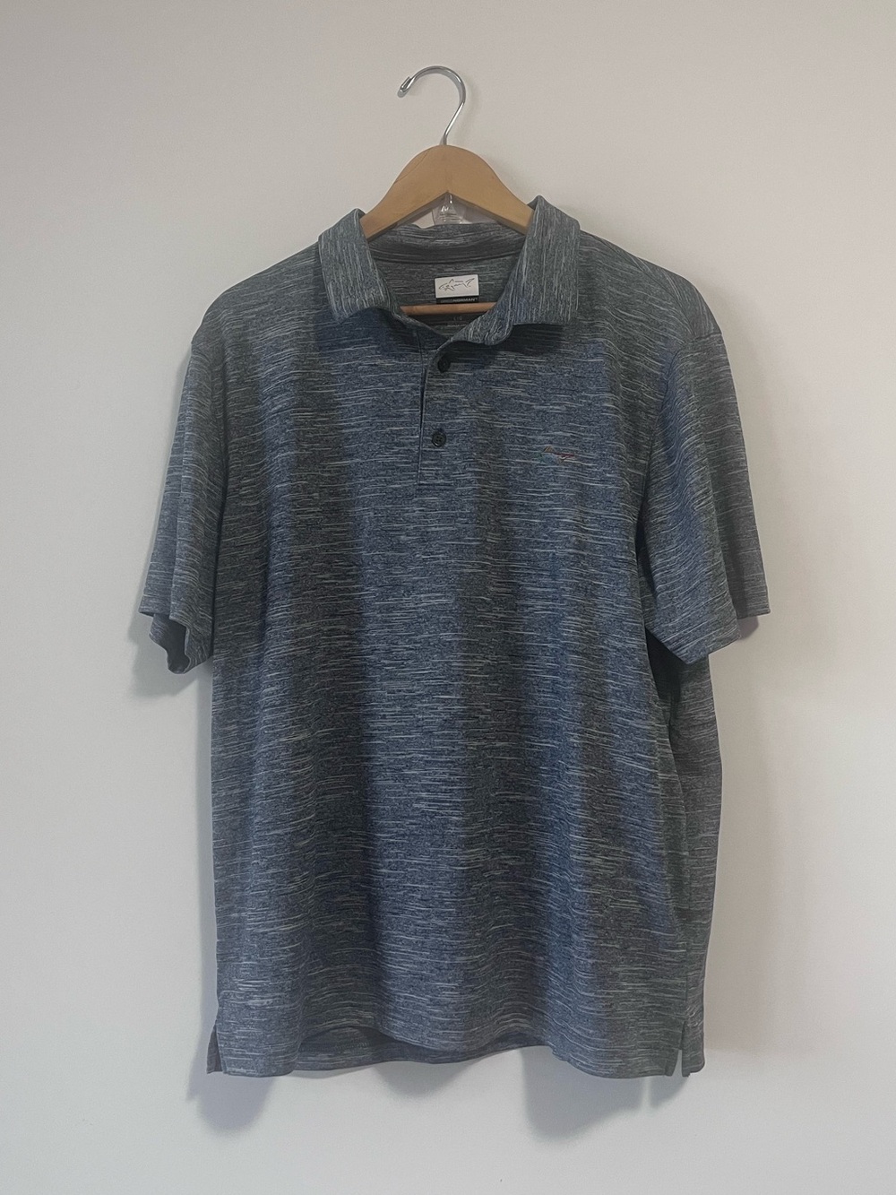 Greg Norman Heathered Grey Golf Shirt
